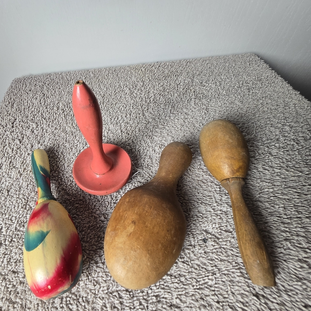 Vintage Four Wooden Sock Darners - Picture 3 of 9